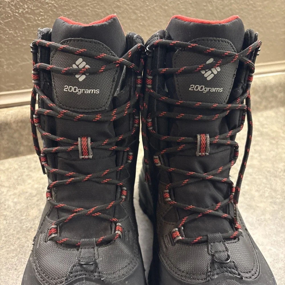 Columbia 200 Gram Snow Boots Men's Sz 7 Black TechLite Omni Grip Waterproof